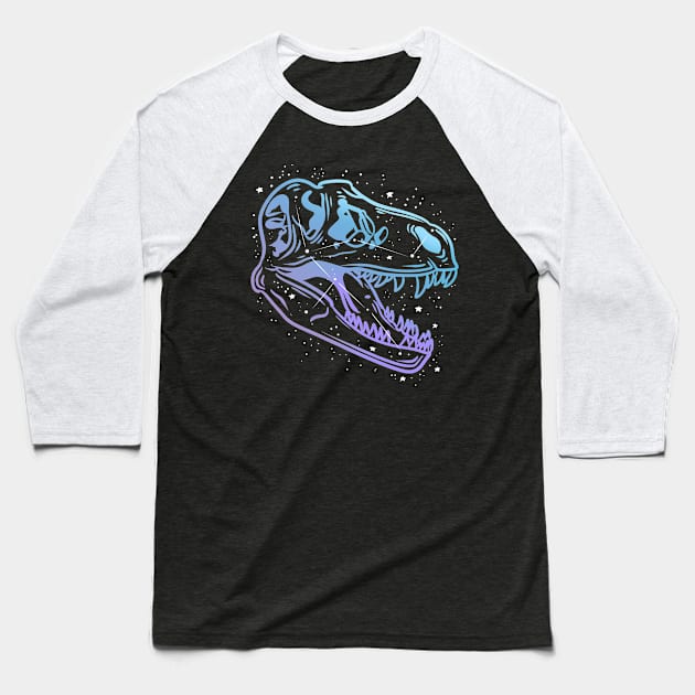 T rex Constellation Baseball T-Shirt by absolemstudio